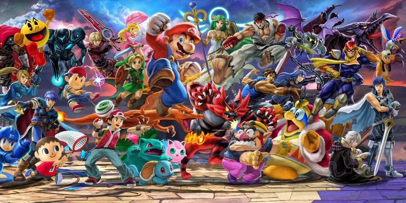 super smash bros ultimate everyone is here mural