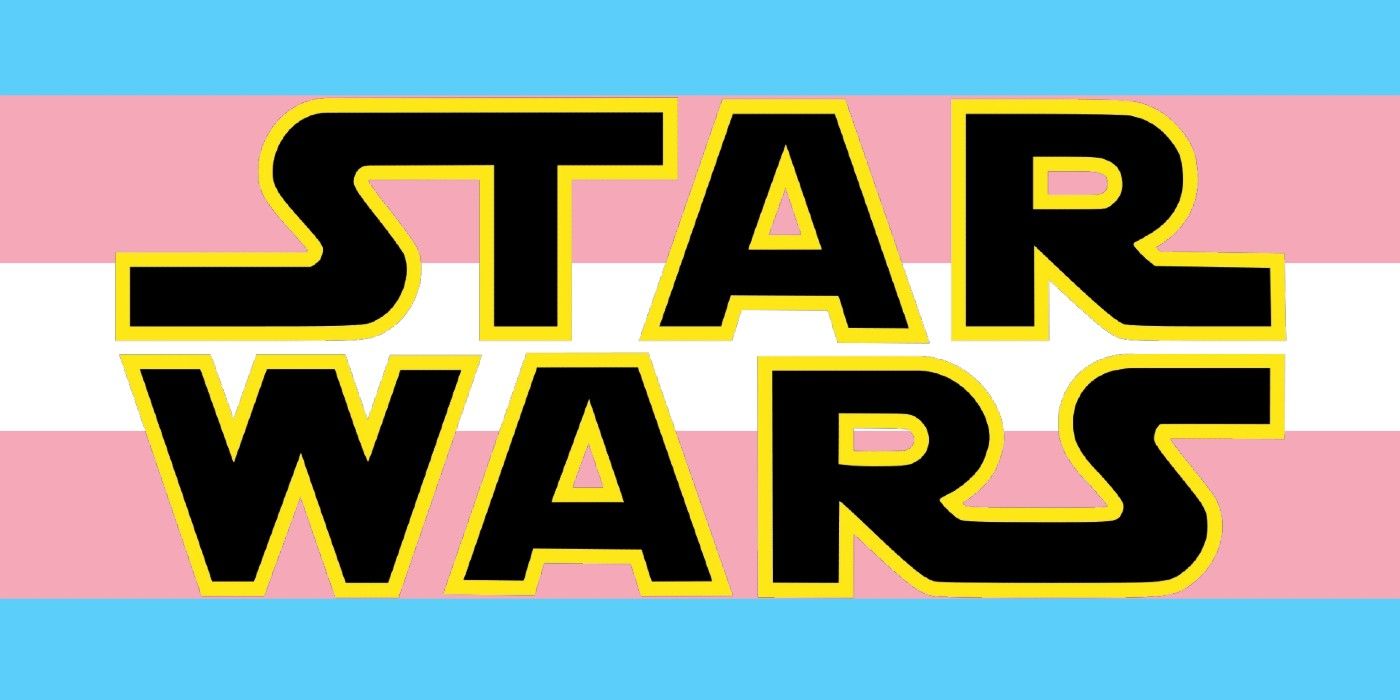 Star Wars logo trans transgender flag pride