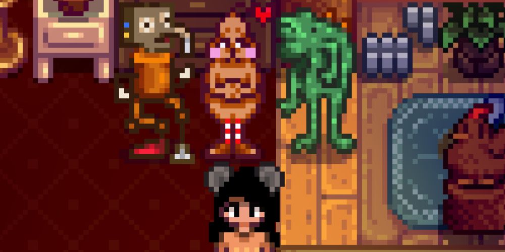 The player with the secret statues in their home