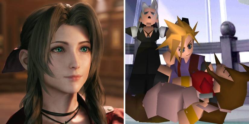Aerith from Final Fantasy VII Remake and her death in the original game