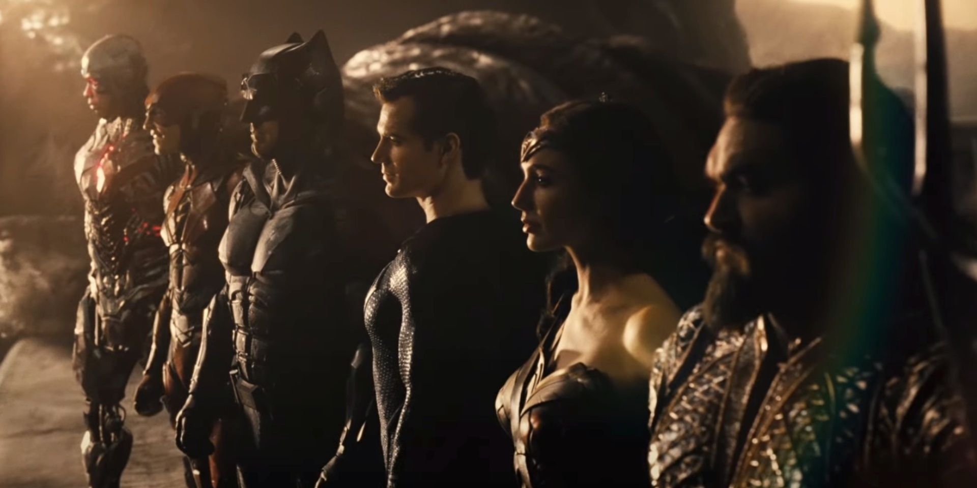 the justice league stand side by side Cropped