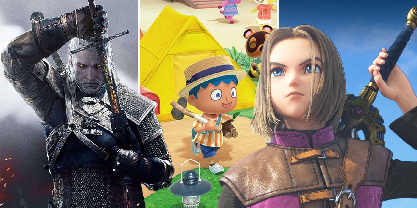 The Witcher 3, Animal Crossing: New Horizons and Dragon Quest XI