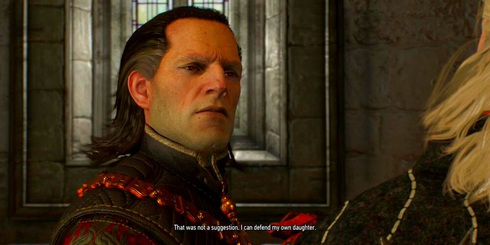 emhyr in the witcher 3 cutscene.