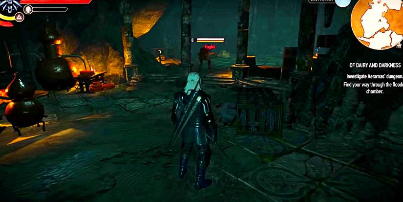 geralt spots a foglet in aeramas' dungeon lab in the of dairy and darkness quest