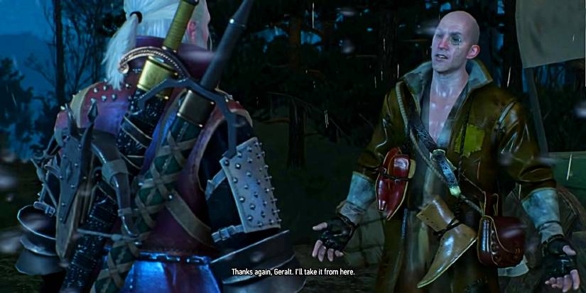 geralt talking to thaler at the end of the quest.
