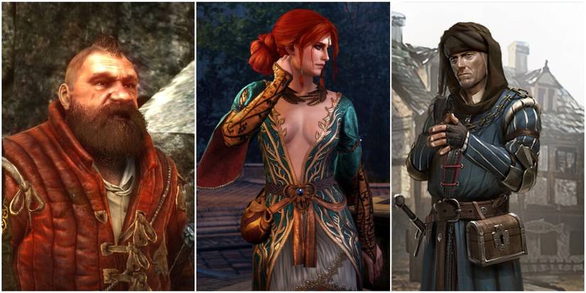 zoltan chivay, triss merigold, and vernon roche.