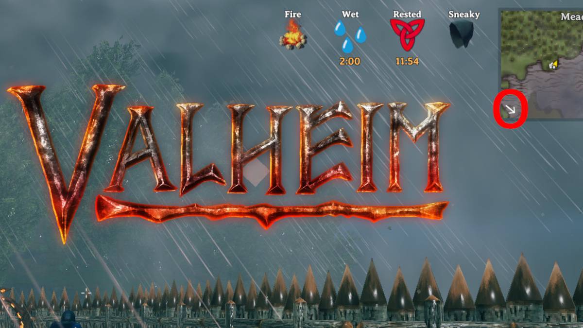 Valheim White Arrow in Mini Map
