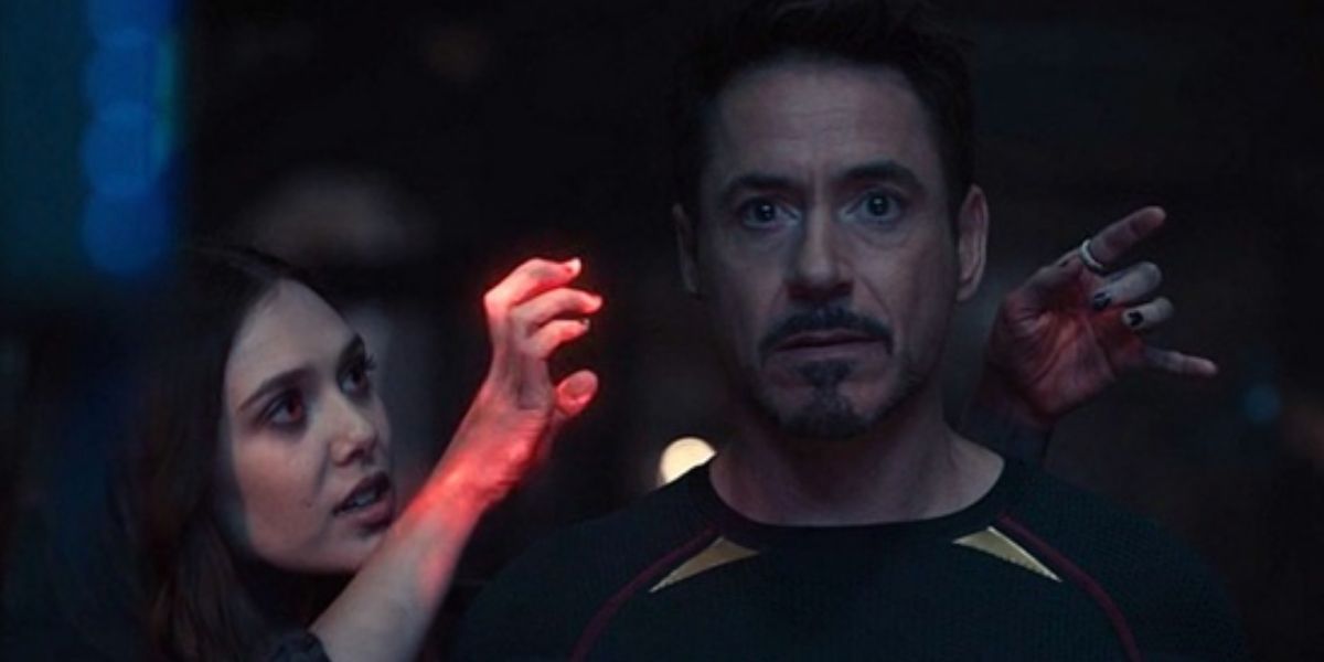 wanda uses her power on tony stark in avengers age of ultron