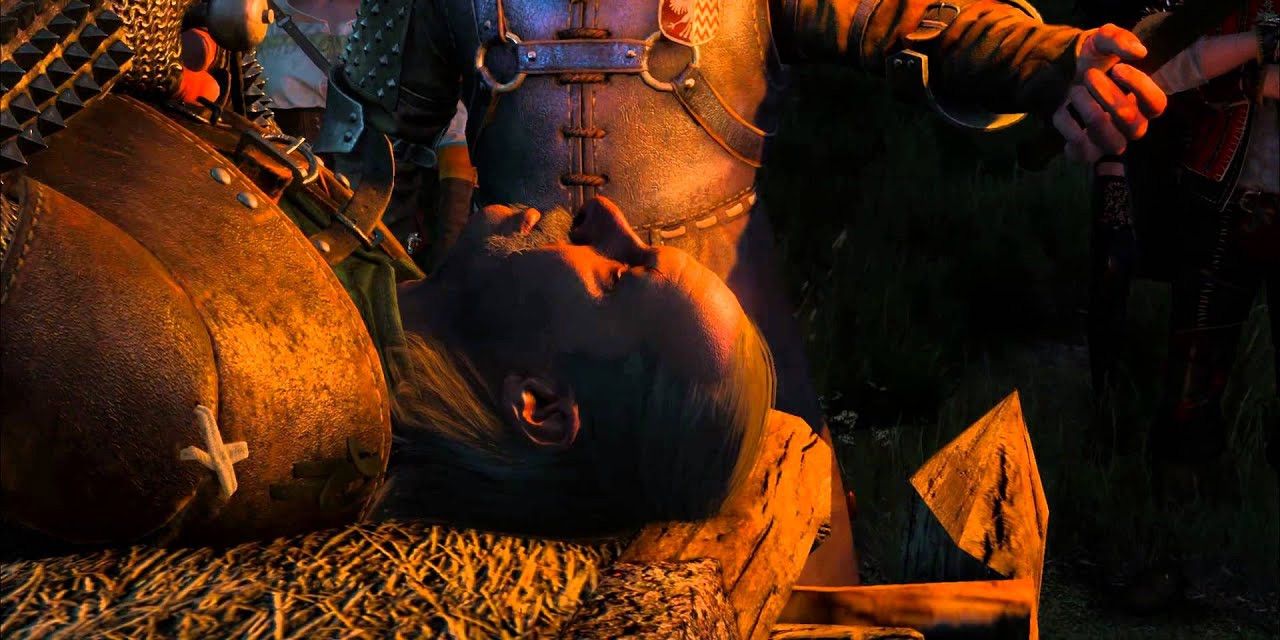 Geralt can play Gwent at Vesemir's funeral in The Witcher 3