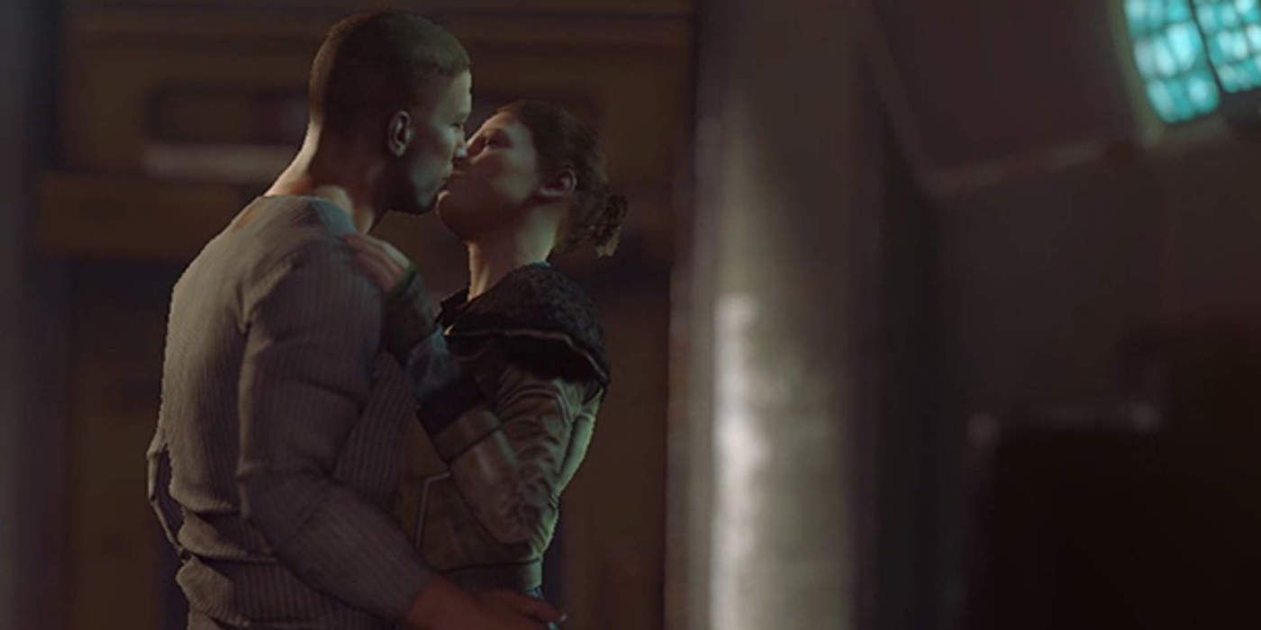 Wolfenstein the new order BJ and Anya kissing