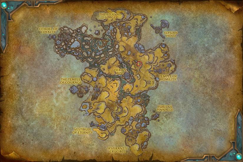 world of warcraft shadowlands nemea's rest location in Bastion