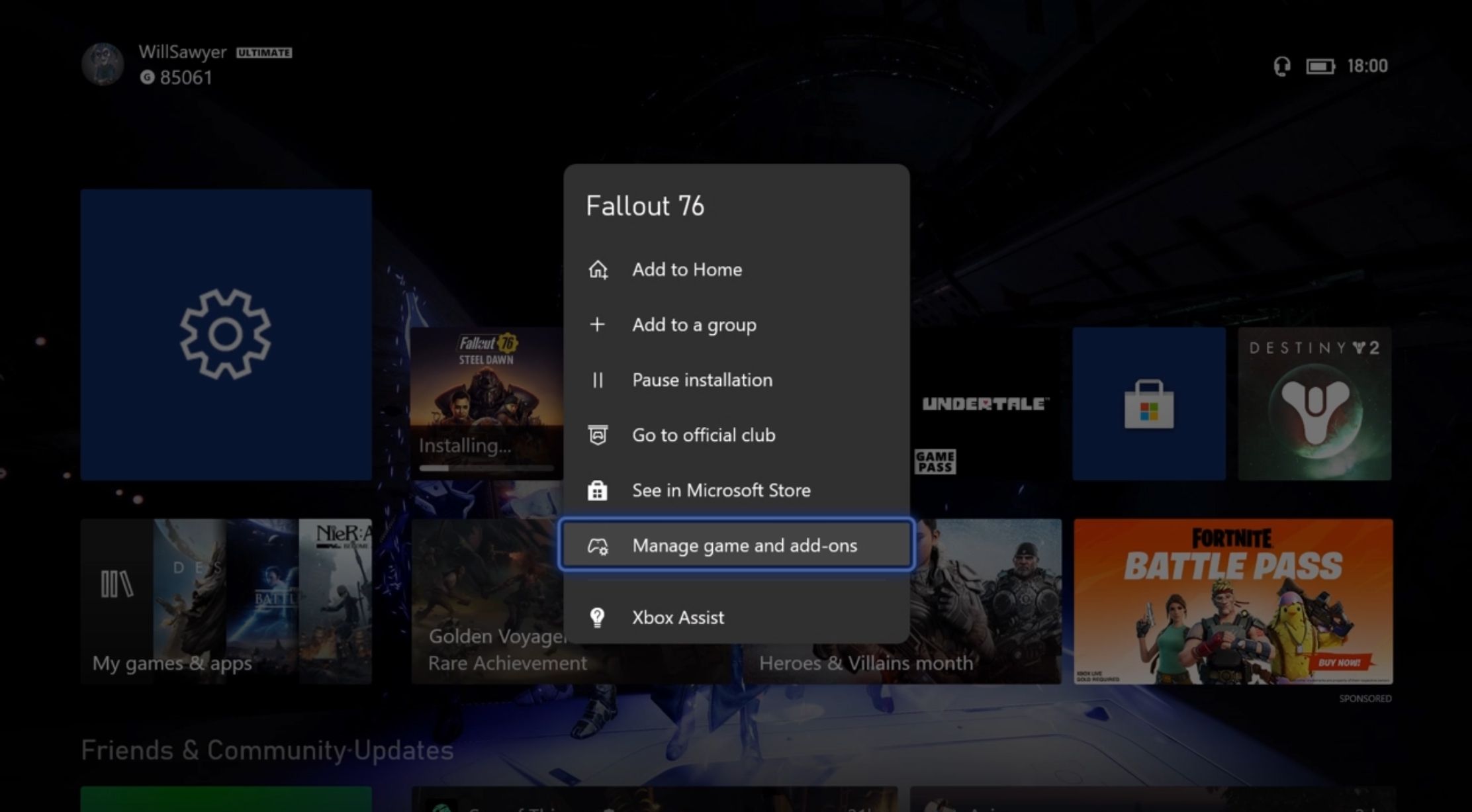 fallout 76 game options list