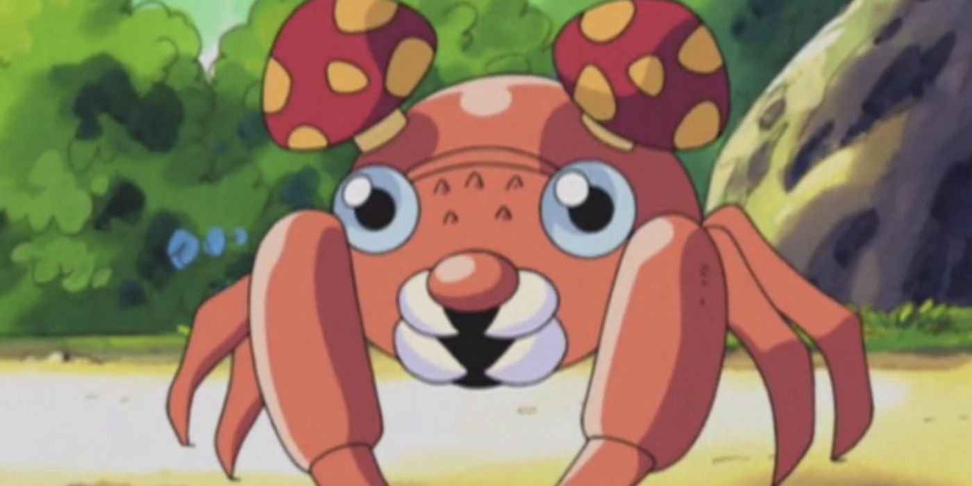 The Pokemon, Paras up close in woodland in anime