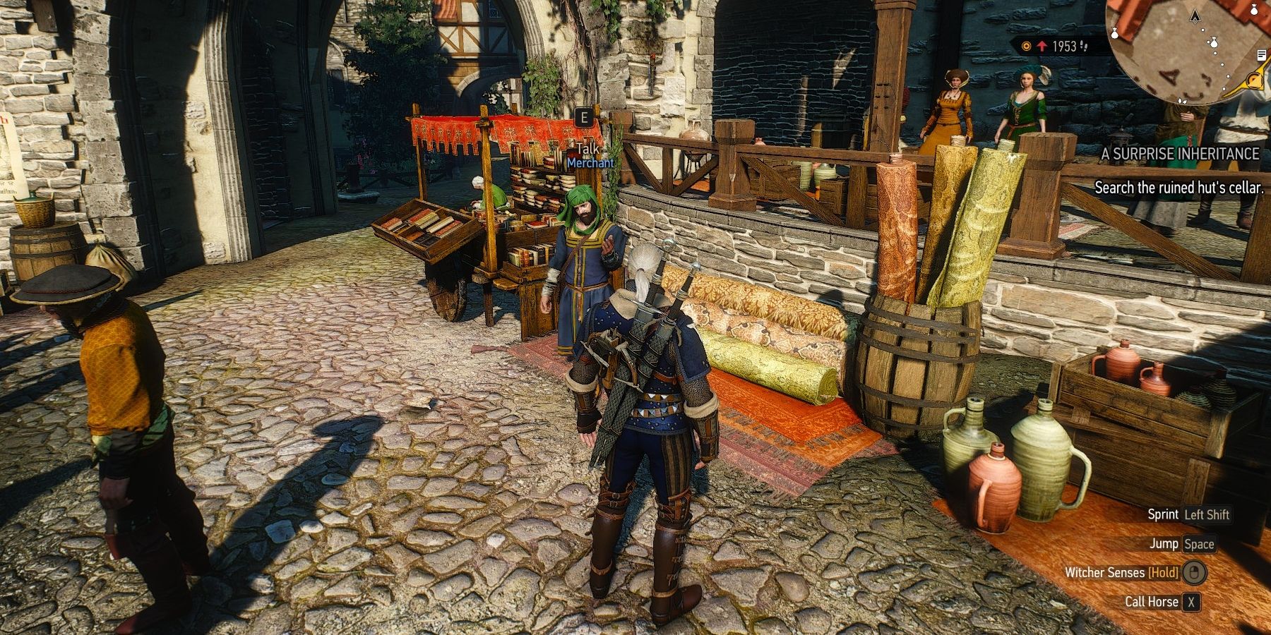 Geralt at marketplace.