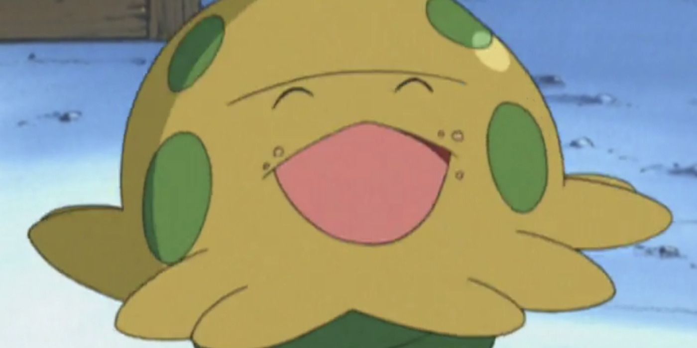 The Pokemon, Shroomish looking happy in anime