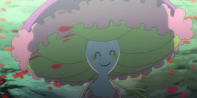 The Pokemon, Shiinotic Looking Happy In Anime