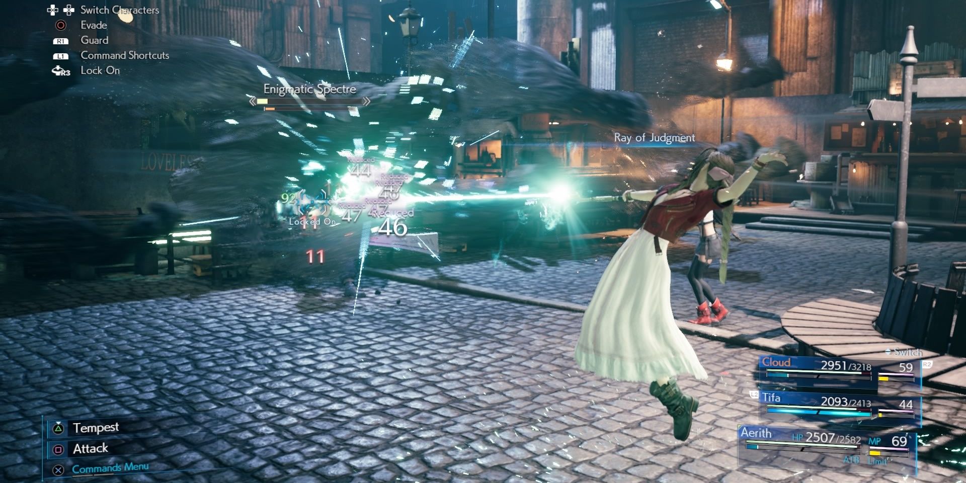 Aerith's Ray of Judgment from FFVII Remake