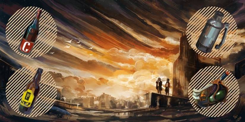 Disco Elysium Wallpaper with Alcohol Brands