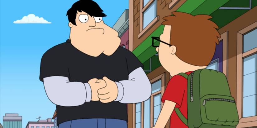 American Dad Bully Stan Looking at Steve