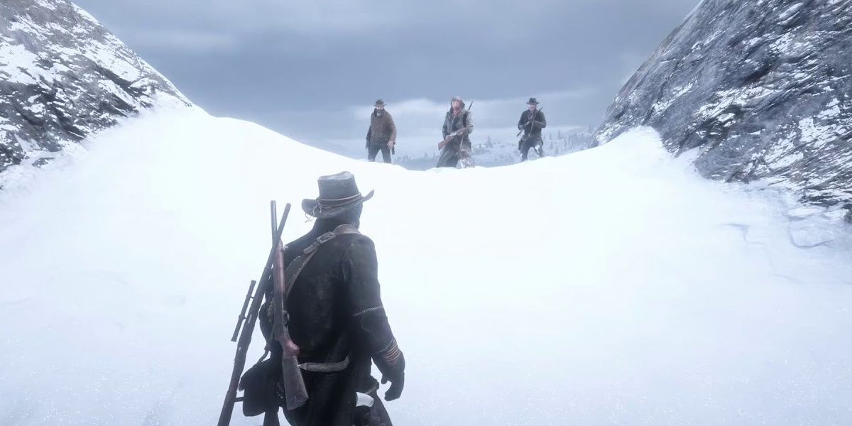 John Marston confronts Micah's gang in Red Dead Redemption 2