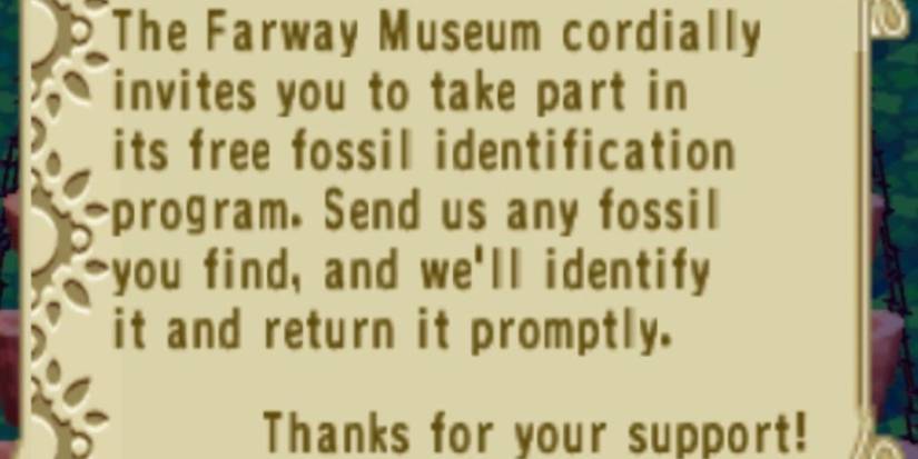 Animal Crossing Fossils Message GameCube