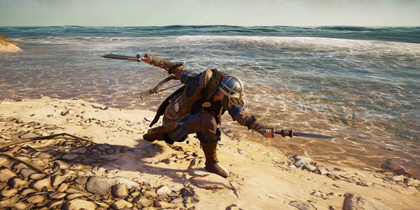 very fast light attack combo with a dagger in both hands.