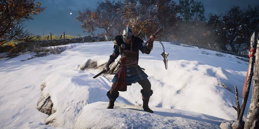 flail being used in the secondary hand.