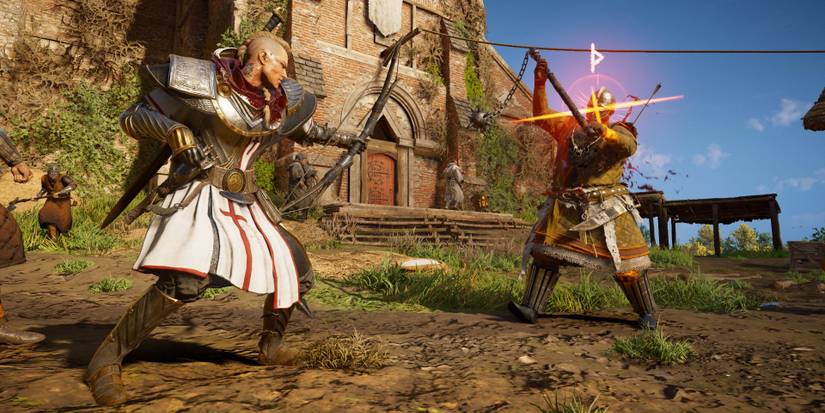 using a hunter bow in battle.