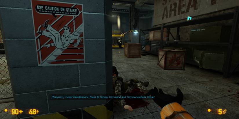 Gordon Freeman rolling a grenade