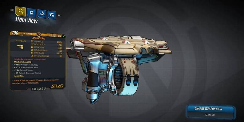 Borderlands 3 Atlas Replay legendary pistol