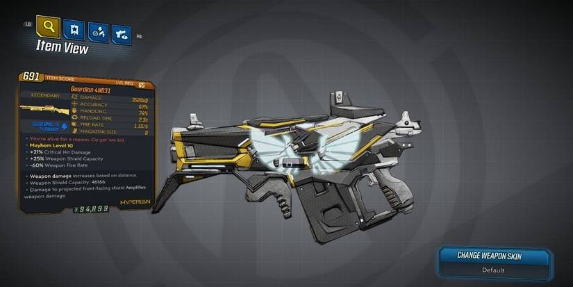 Borderlands 3 Guardian 4N631 legendary shotgun