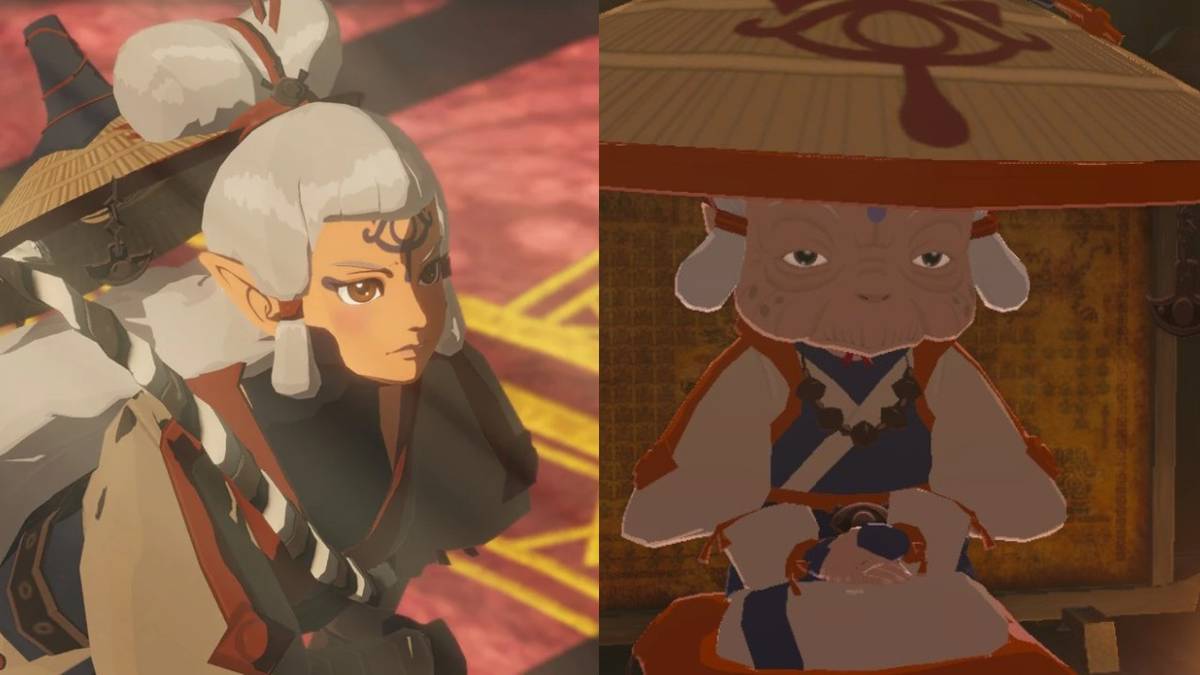 Screenshots of Impa from Breath of the Wild and Age of Calamity