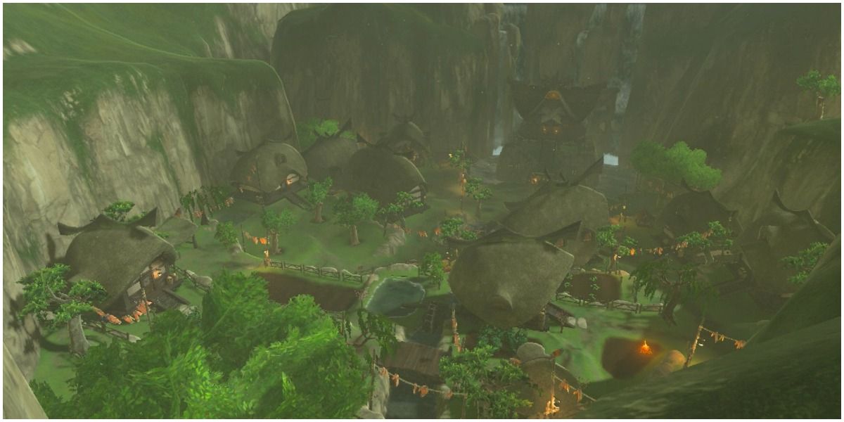 Screenshot of Kakariko Village from Breath of the Wild