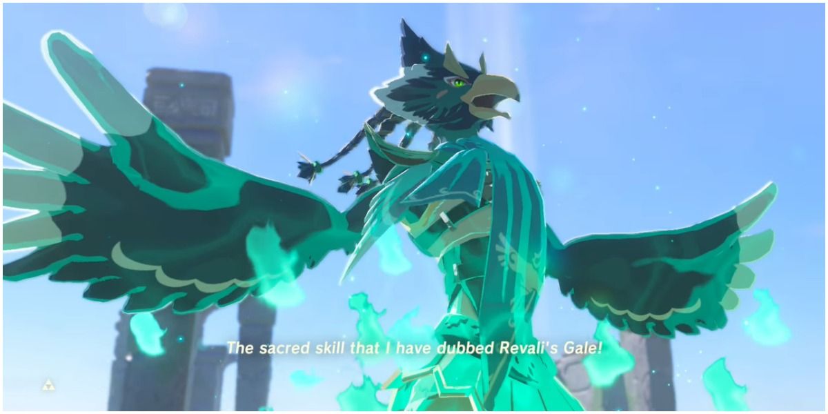 Screenshot of Revali's Gale from Breath of the Wild