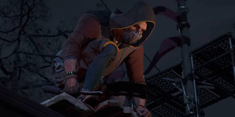 Aiden Caldwell is perched on a ledge