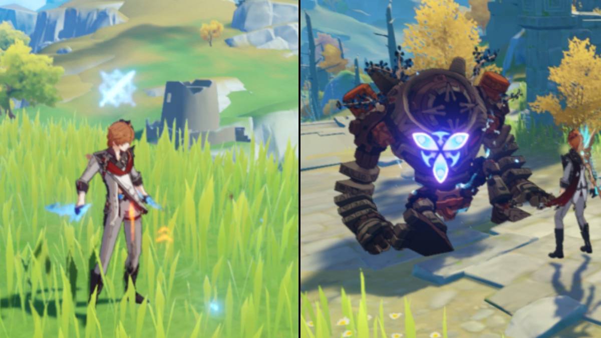 Childe using skill and Riptide mark