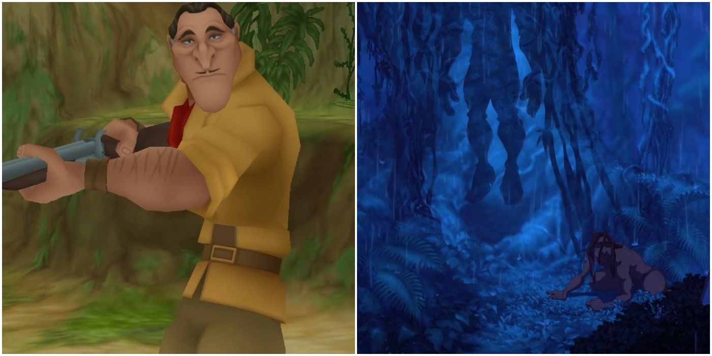 Clayton is the architect of his own end in both Kingdom Hearts and Tarzan