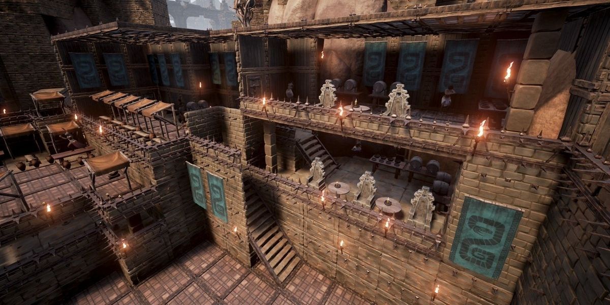 Players can use foundations as steps when building in Conan Exiles