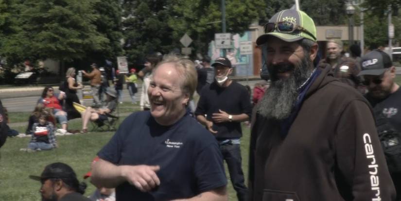 Conservatives Jerry Holleman and Jim Russell in Borat 2