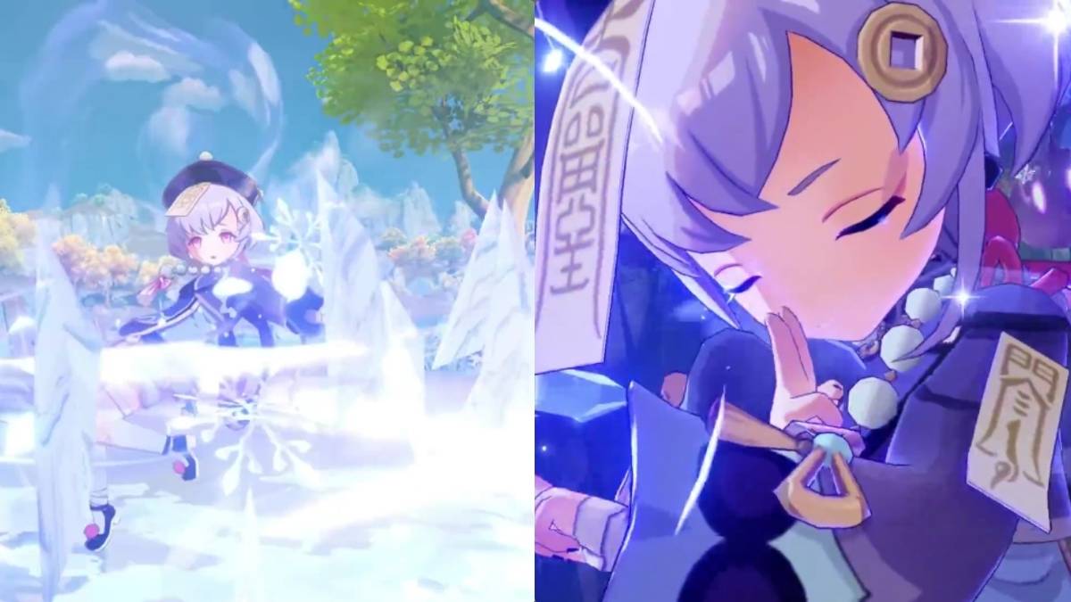 Qiqi using burst and skill