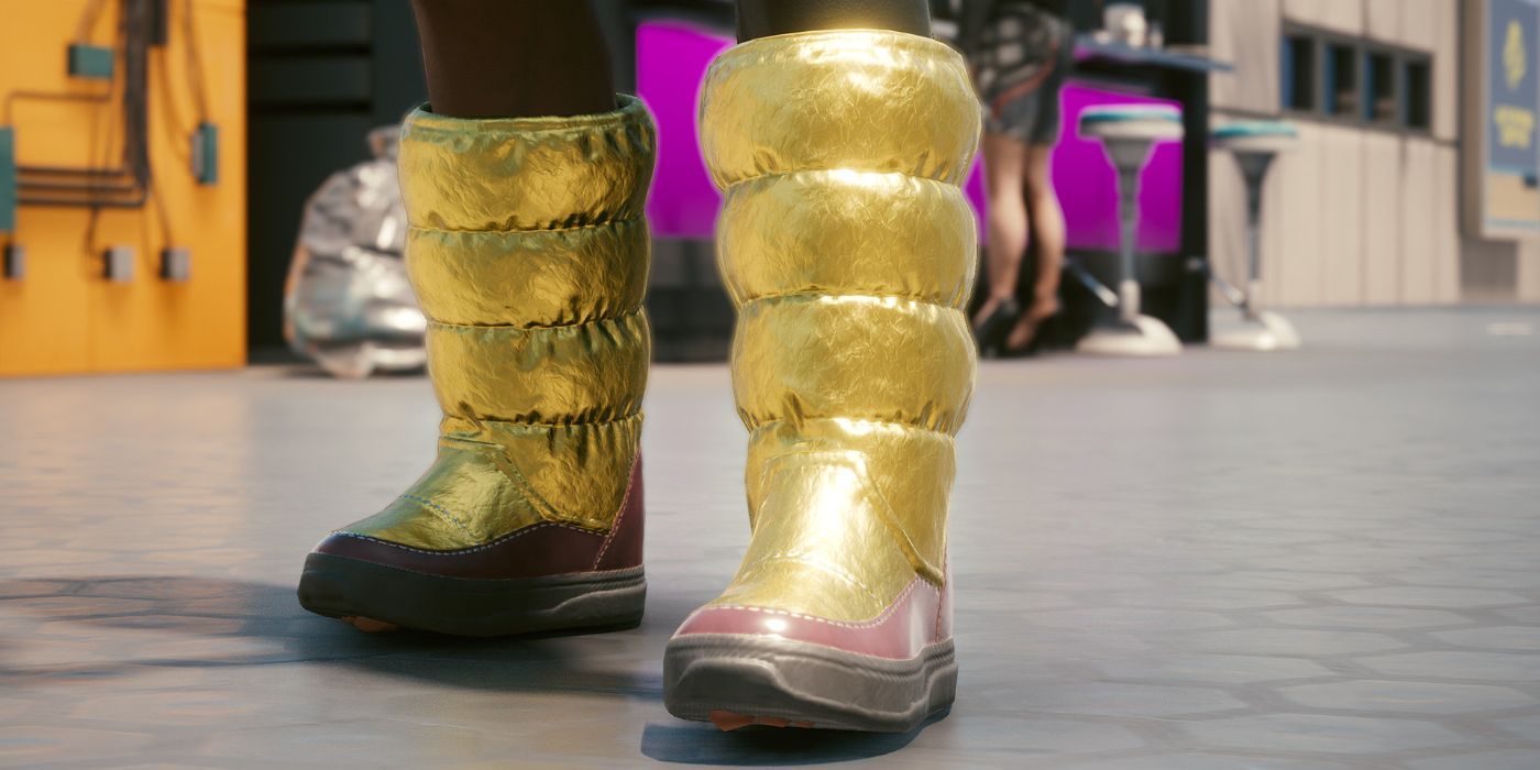 Cyberpunk 2077 repaired gold boots