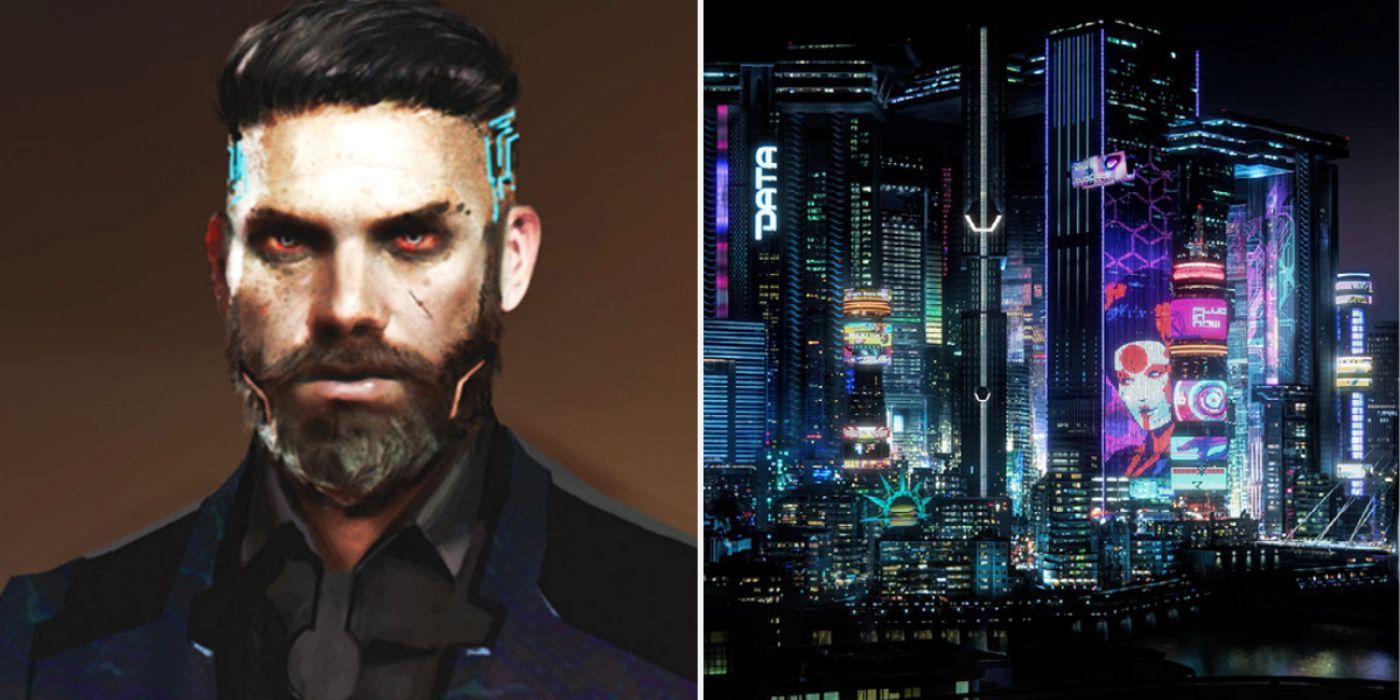 Cyberpunk 2077 Ричард Найт Официальный арт и Найт-Сити