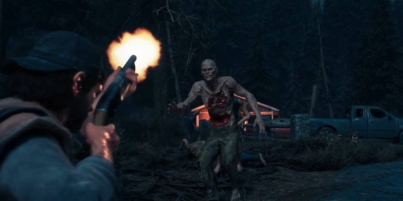 deacon shooting freaker with shotgun