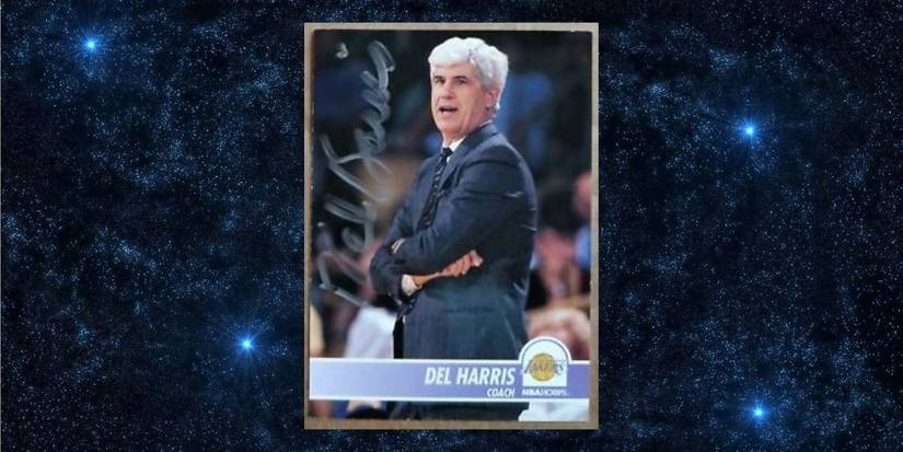 Del Harris Rookie Card with Starry Background