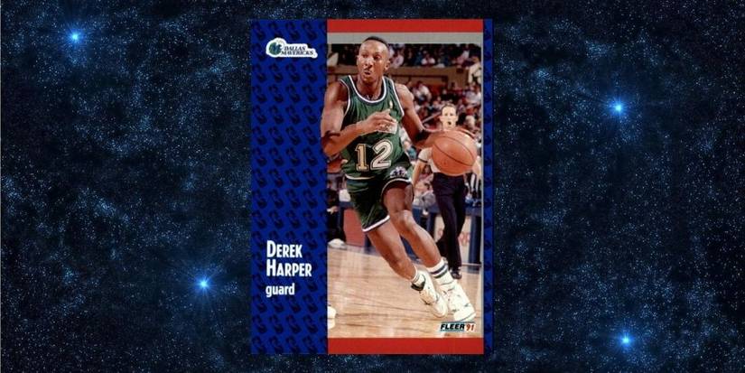 Derek Harper Rookie Card with Starry Background