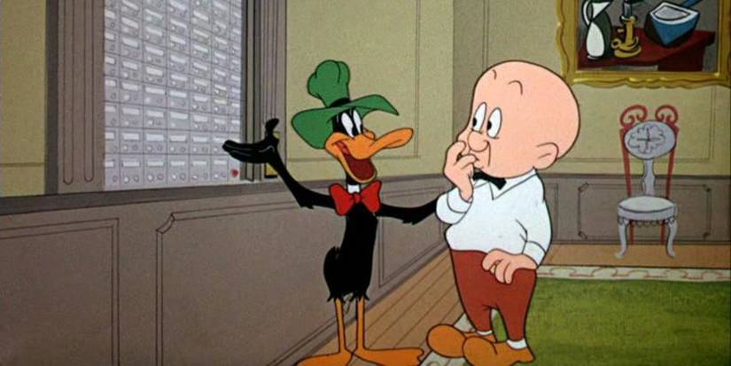 Design for Leaving (1954), Daffy and Elmer in front of the house control panel