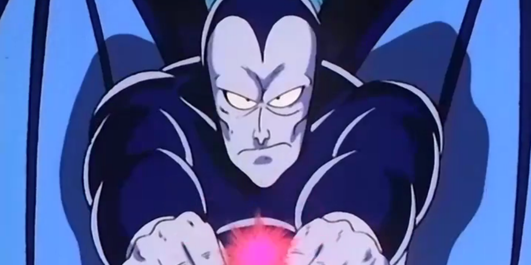 Devilman aims the Devilmite Beam in Dragon Ball