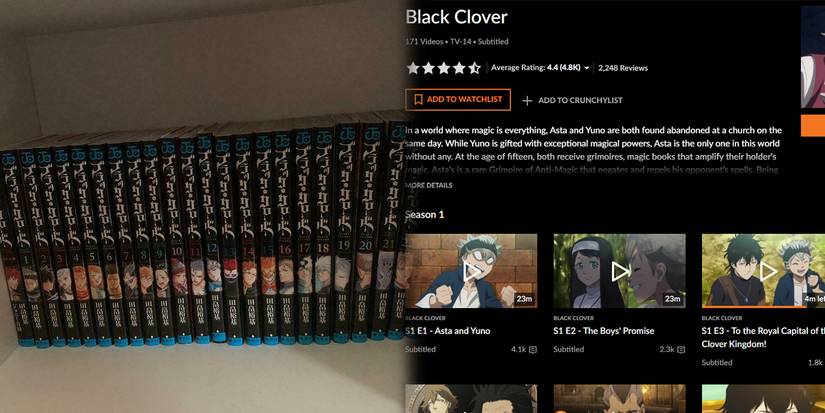 Black Clover: Comparing The Physical Manga Volumes To The List Of Anime Episodes On Crunchyroll