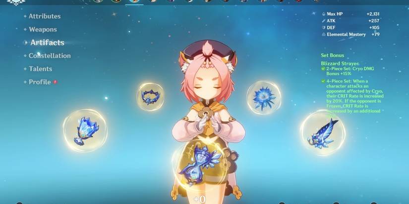 Diona using Blizzard Strayer artifacts