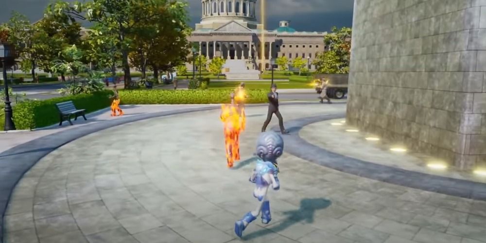 Disintegrator Ray used against Majestic Agents in Destroy All Humans